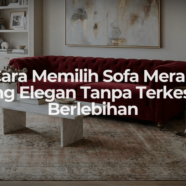 Cara Memilih Sofa Merah yang Elegan Tanpa Terkesan Berlebihan - OSCARLIVING