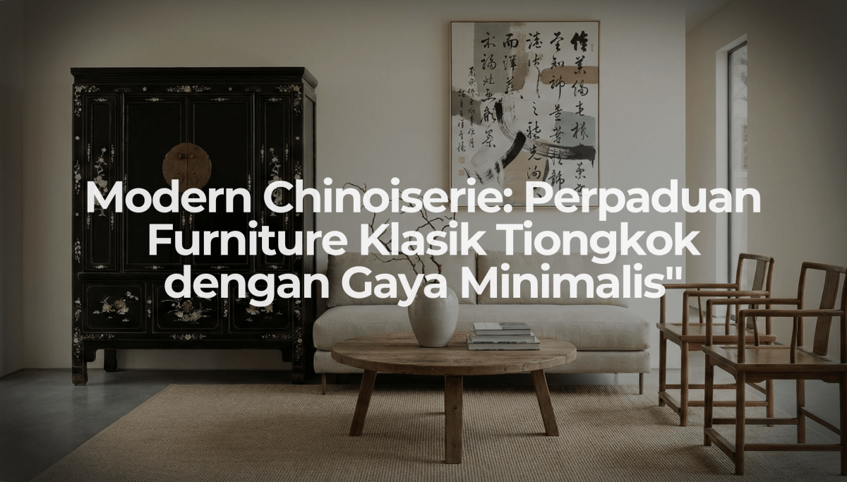 Modern Chinoiserie: Perpaduan Furniture Klasik Tiongkok dengan Gaya Minimalis - OSCARLIVING