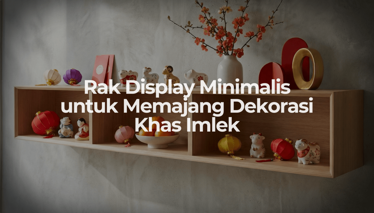 Rak Display Minimalis untuk Memajang Dekorasi Khas Imlek - OSCARLIVING