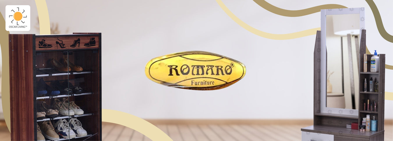 Romaro, meja TV, lemari pakaian, lemari arsip, rak buku, meja kerja