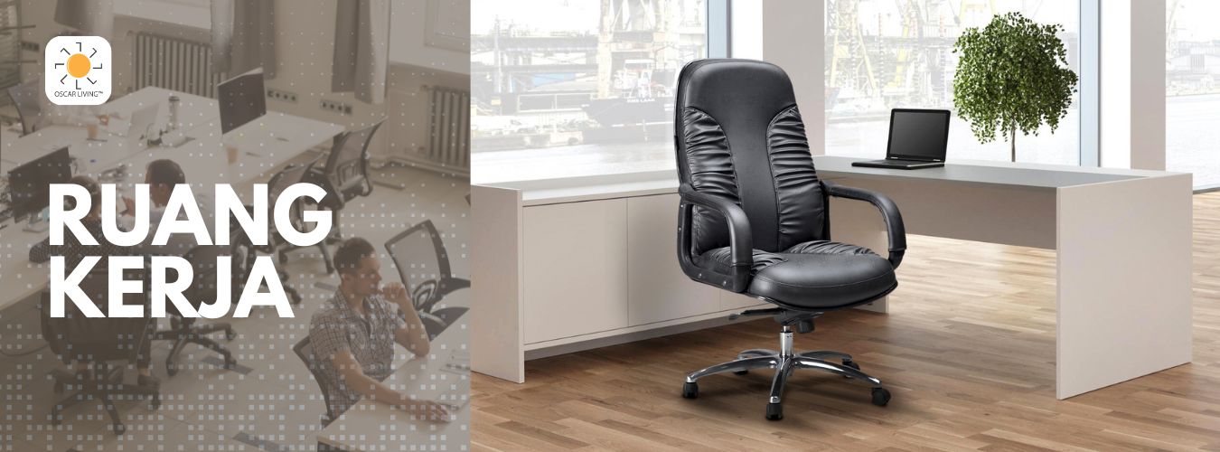 Temukan berbagai koleksi produk ruang kerja, kursi kerja, kursi kantor, meja kerja  di oscar living