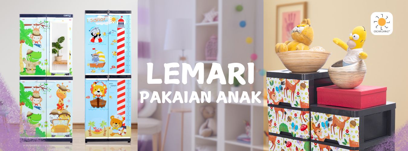Lemari pakaian anak plastik, lemari plastik, lemari pakaian kayu