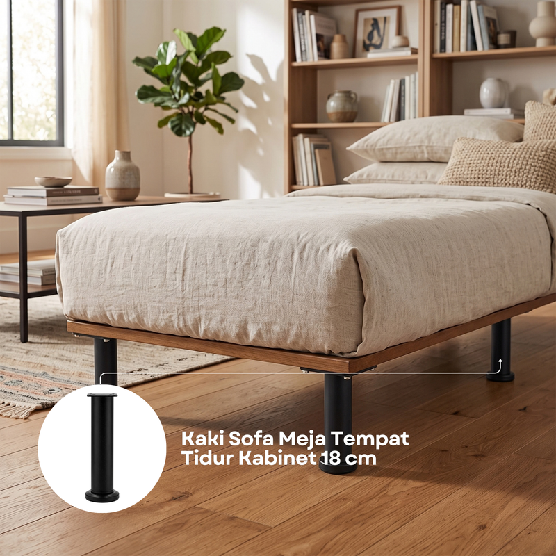 PARTS0049 Kaki Sofa Meja Tempat Tidur Kabinet 18 cm