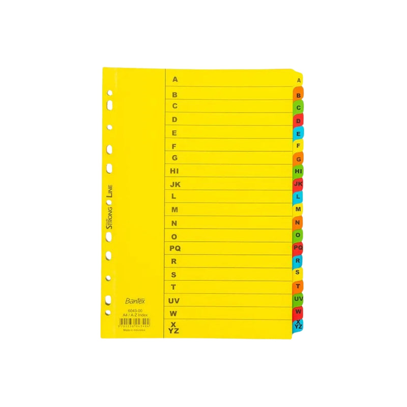 Bantex Cardboard Alphabet Divider A4 | 1 Set di Oscar Living dengan harga termurah