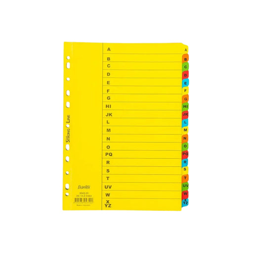 Bantex Cardboard Alphabet Divider A4 | 1 Set di Oscar Living dengan harga termurah