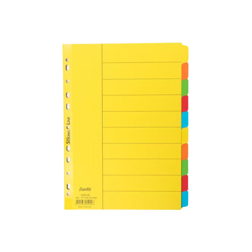Bantex Cardboard Divider 6050 A4 10 Cut Colours | 1 Set di Oscar Living dengan harga termurah