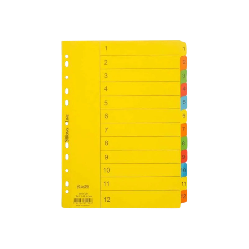 Bantex Cardboard Numeric 6051 Divider A4 | 1 Set di Oscar Living dengan harga termurah