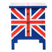 Drawer Cabinet Nakas OLIV Union Jack | Side Table OLIV OSCARLIVING