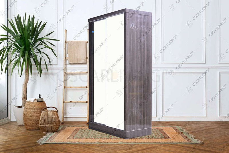 LEMARI PAKAIAN - WARDROBE Lemari Pakaian OLIV 2 PT Sliding HPL Gloss | Sliding OLIV OSCARLIVING