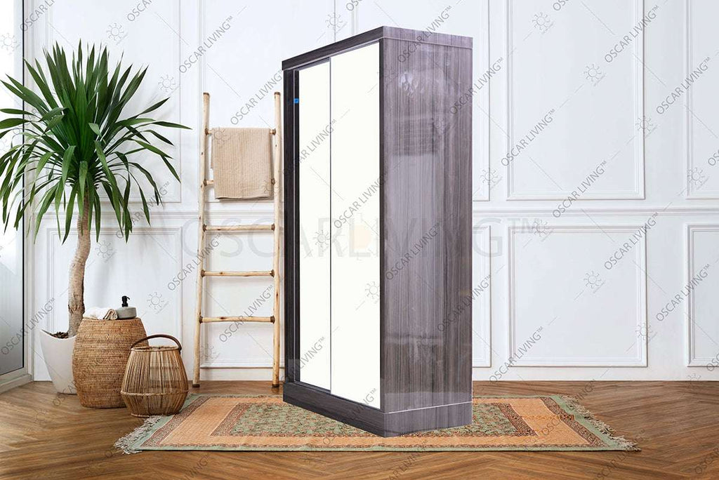 LEMARI PAKAIAN - WARDROBE Lemari Pakaian OLIV 2 PT Sliding HPL Gloss | Sliding OLIV OSCARLIVING