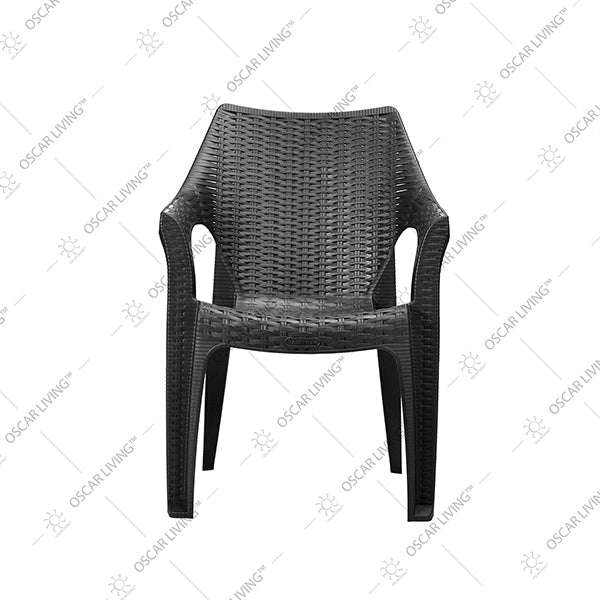 KURSI PLASTIK - PLASTIC CHAIR Kursi Plastik Tabitha KST304 Motif Rotan | Plastic Chair KST 304 TABITHA OSCARLIVING