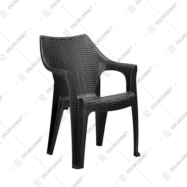 KURSI PLASTIK - PLASTIC CHAIR Kursi Plastik Tabitha KST304 Motif Rotan | Plastic Chair KST 304 TABITHA OSCARLIVING