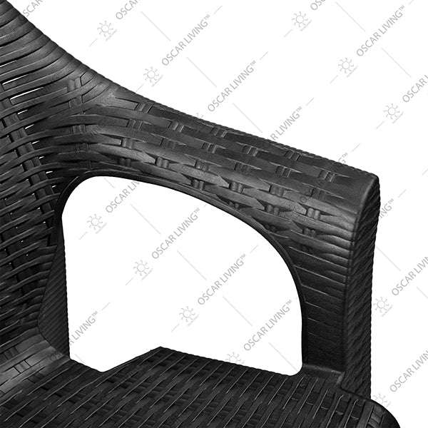 KURSI PLASTIK - PLASTIC CHAIR Kursi Plastik Tabitha KST304 Motif Rotan | Plastic Chair KST 304 TABITHA OSCARLIVING