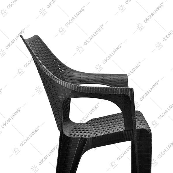 KURSI PLASTIK - PLASTIC CHAIR Kursi Plastik Tabitha KST304 Motif Rotan | Plastic Chair KST 304 TABITHA OSCARLIVING