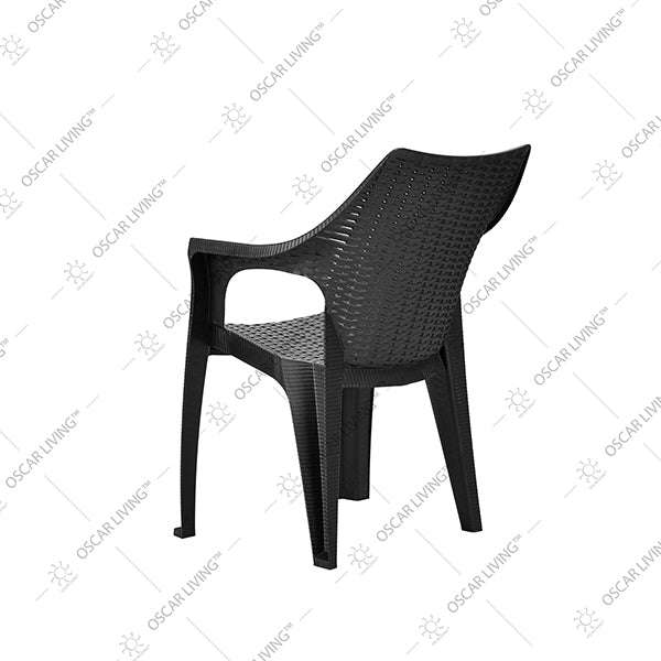 KURSI PLASTIK - PLASTIC CHAIR Kursi Plastik Tabitha KST304 Motif Rotan | Plastic Chair KST 304 TABITHA OSCARLIVING