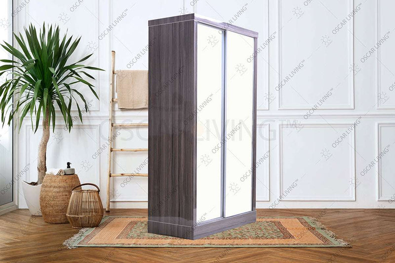 LEMARI PAKAIAN - WARDROBE Lemari Pakaian OLIV 2 PT Sliding HPL Gloss | Sliding OLIV OSCARLIVING