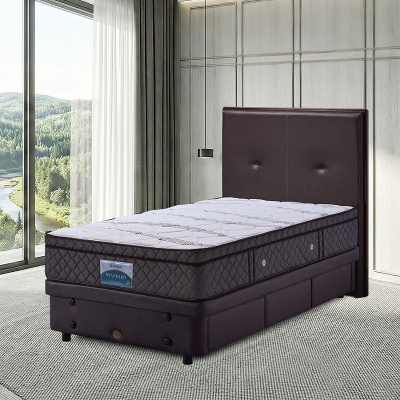 KASUR - SPRINGBED Kasur Springbed Guhdo Standard Plushtop Divan Drawer Laci 3 HB Rosela LIS GUHDO OSCARLIVING