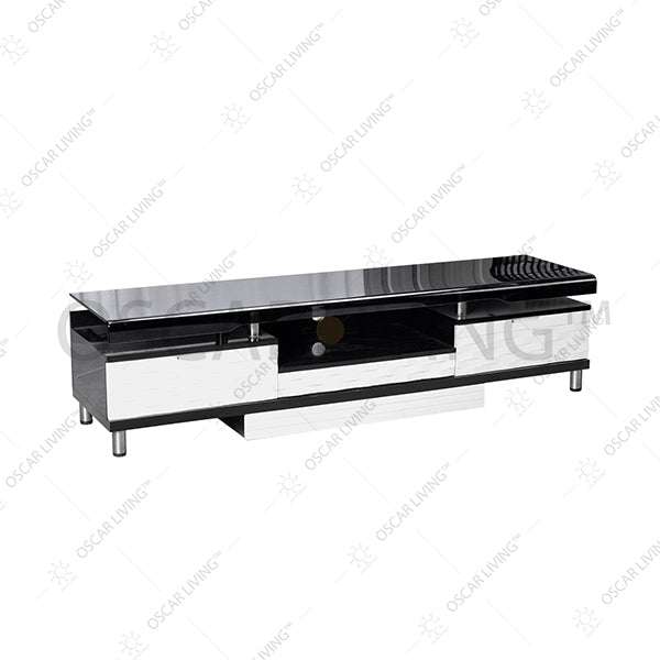 MEJA TV - TV STAND Meja TV Minimalis UD Fajar OLIV MTV 2L Kaca | TV Stand OLIV OSCARLIVING