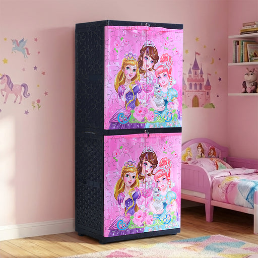 LEMARI PLASTIK - PLASTIC WARDROBE Lemari Plastik Sinbak Motif Princess | Plastic Wardrobe SINBAK OSCARLIVING