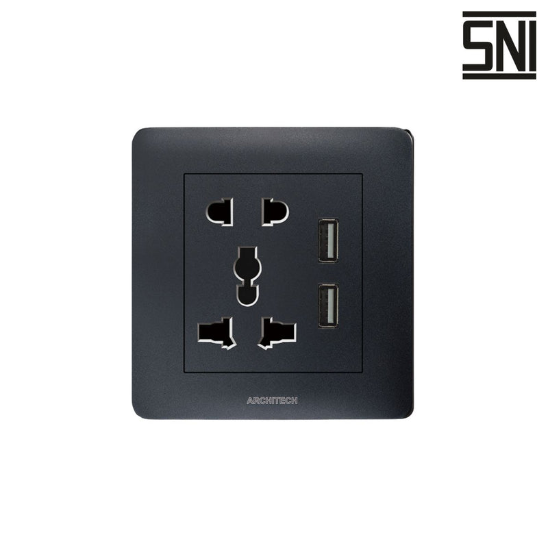 Stop Kontak Dinding (Inbow) Architech Infinity A63-C06U di Oscar Living dengan harga termurah