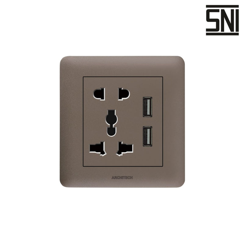 Stop Kontak Dinding (Inbow) Architech Infinity A63-C06U di Oscar Living dengan harga termurah