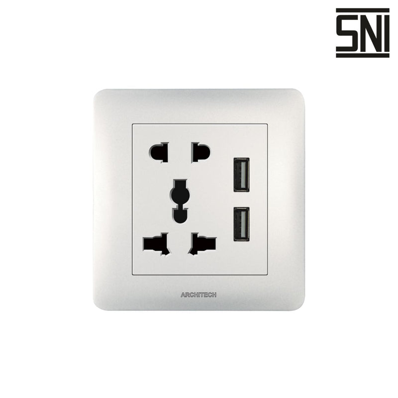 Stop Kontak Dinding (Inbow) Architech Infinity A63-C06U di Oscar Living dengan harga termurah