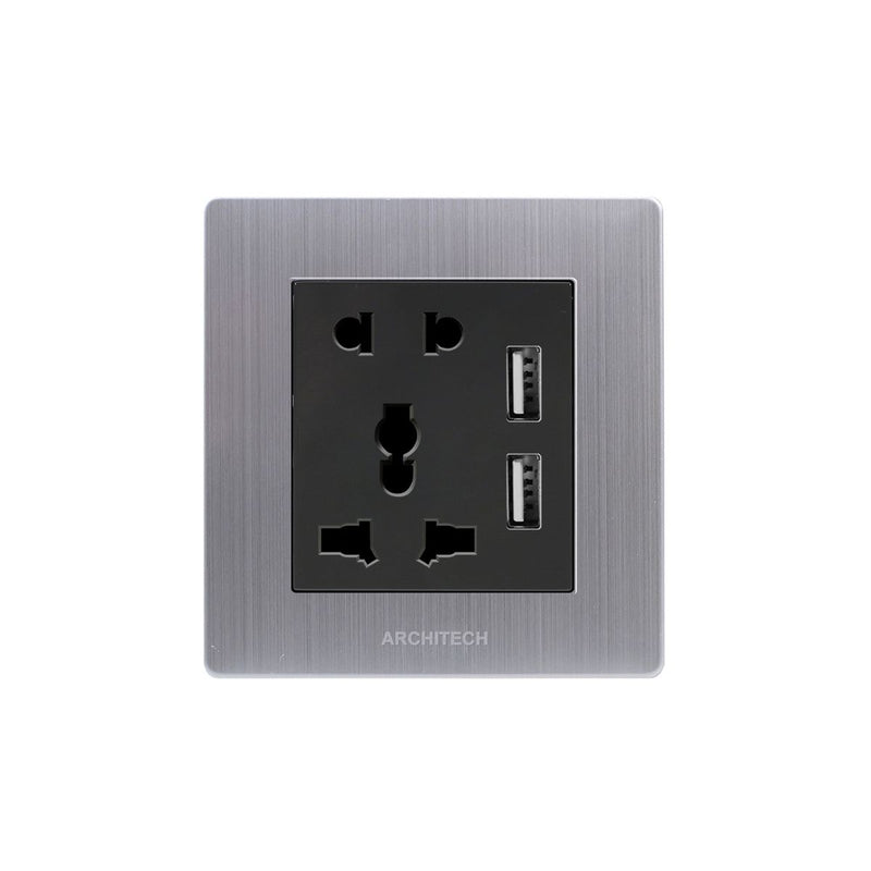 Stop Kontak Dinding (Inbow) Architech Venus A69-C06U di Oscar Living dengan harga termurah