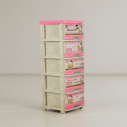 LEMARI PLASTIK - PLASTIC WARDROBE Lemari Plastik Napolly SFC2 Motif Helokity | Plastic Wardrobe NAPOLLY OSCARLIVING