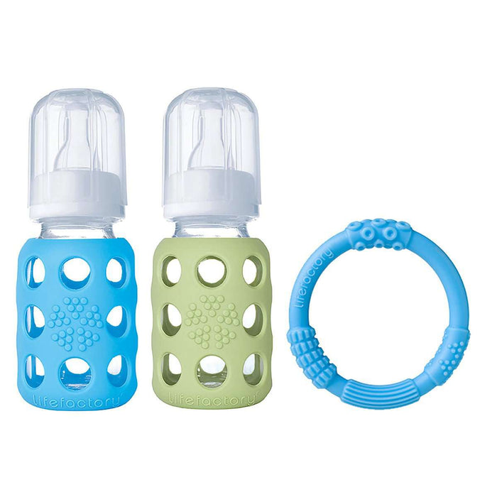 Botol Bayi Botol Susu Bayi Lifefactory 4oz BPA Free - Paket LIFEFACTORY OSCARLIVING