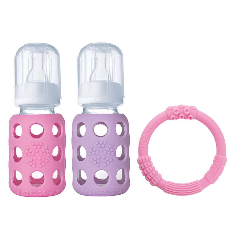 Botol Bayi Botol Susu Bayi Lifefactory 4oz BPA Free - Paket LIFEFACTORY OSCARLIVING