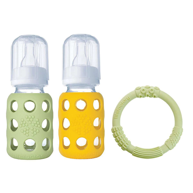 Botol Bayi Botol Susu Bayi Lifefactory 4oz BPA Free - Paket LIFEFACTORY OSCARLIVING