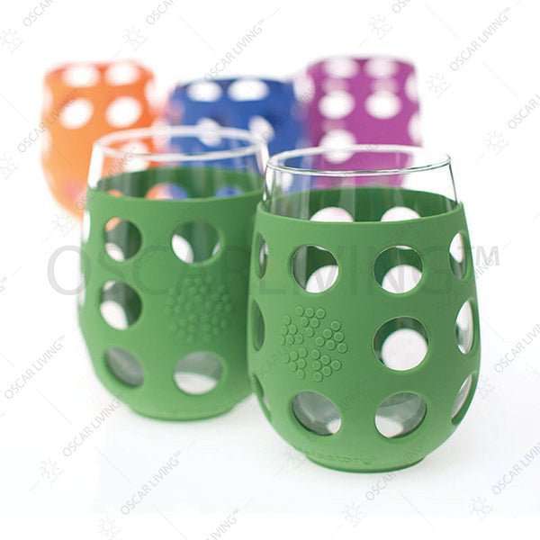 Botol Bayi Gelas wine Lifefactory Silikon Sleeve 17 oz BPA Free - Paket 2 LIFEFACTORY OSCARLIVING