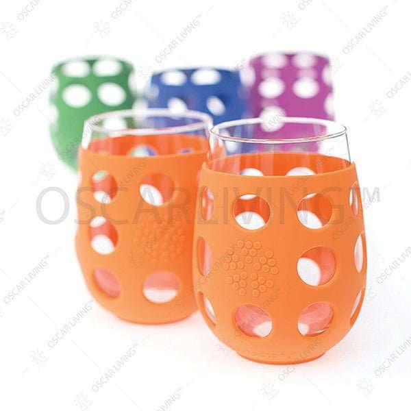 Botol Bayi Gelas wine Lifefactory Silikon Sleeve 17 oz BPA Free - Paket 2 LIFEFACTORY OSCARLIVING