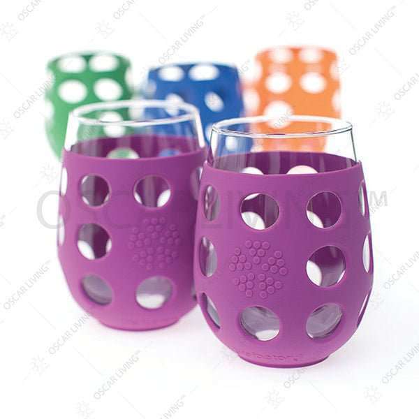 Botol Bayi Gelas wine Lifefactory Silikon Sleeve 17 oz BPA Free - Paket 2 LIFEFACTORY OSCARLIVING