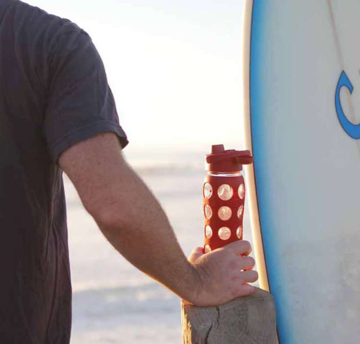 Botol Minum Botol Minum kaca Lifefactory 16 oz Flip Cap BPA Free LIFEFACTORY OSCARLIVING