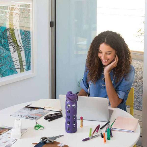 Botol Minum Botol Minum kaca Lifefactory 16 oz Flip Cap BPA Free LIFEFACTORY OSCARLIVING