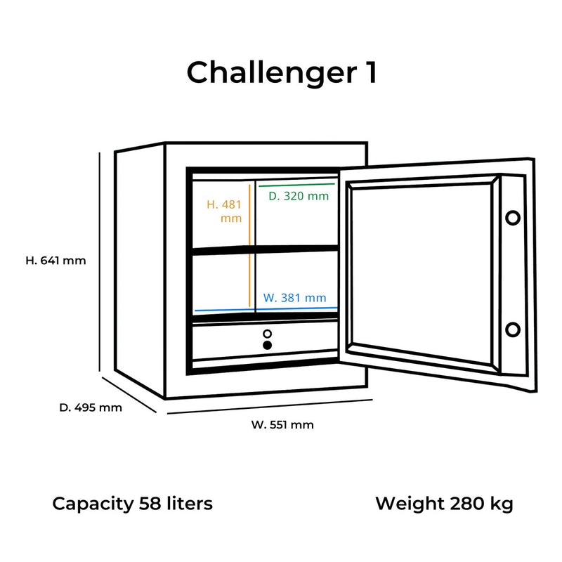Brankas Lemari Besi Bolden Safes Challenger 1 | Brankas BOLDEN SAFES OSCARLIVING
