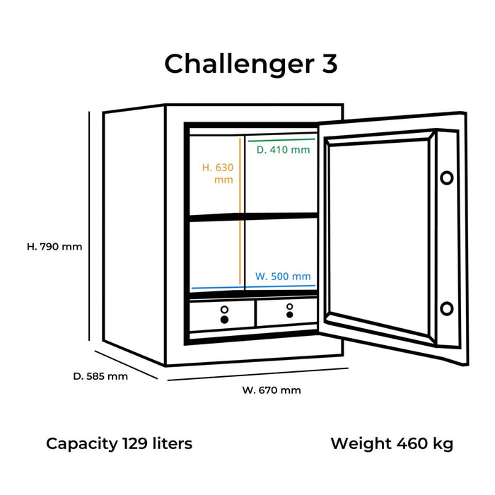 Brankas Lemari Besi Bolden Safes Challenger 3 | Brankas BOLDEN SAFES OSCARLIVING