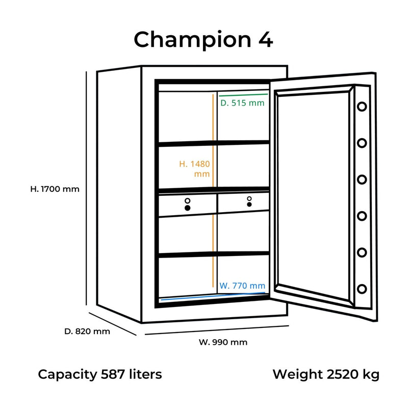 Brankas Lemari Besi Bolden Safes Champion 4 | Brankas BOLDEN SAFES OSCARLIVING