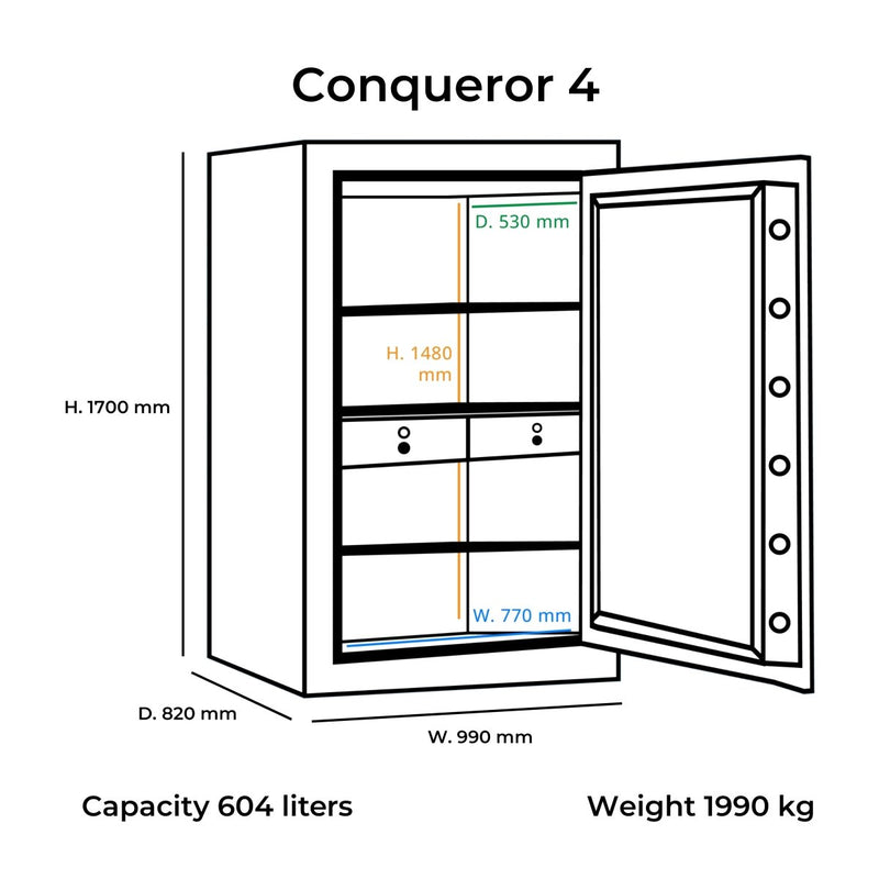 Brankas Lemari Besi Bolden Safes Conqueror 4 | Brankas BOLDEN SAFES OSCARLIVING