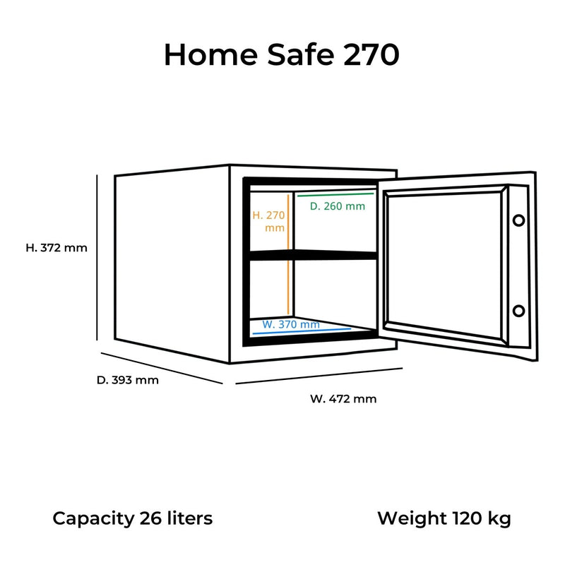 Brankas Lemari Besi Bolden Safes Home Safe HS270 | Brankas BOLDEN SAFES OSCARLIVING