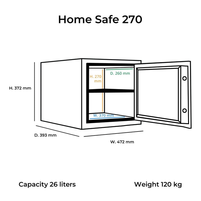 Brankas Lemari Besi Bolden Safes Home Safe HS270 | Brankas BOLDEN SAFES OSCARLIVING