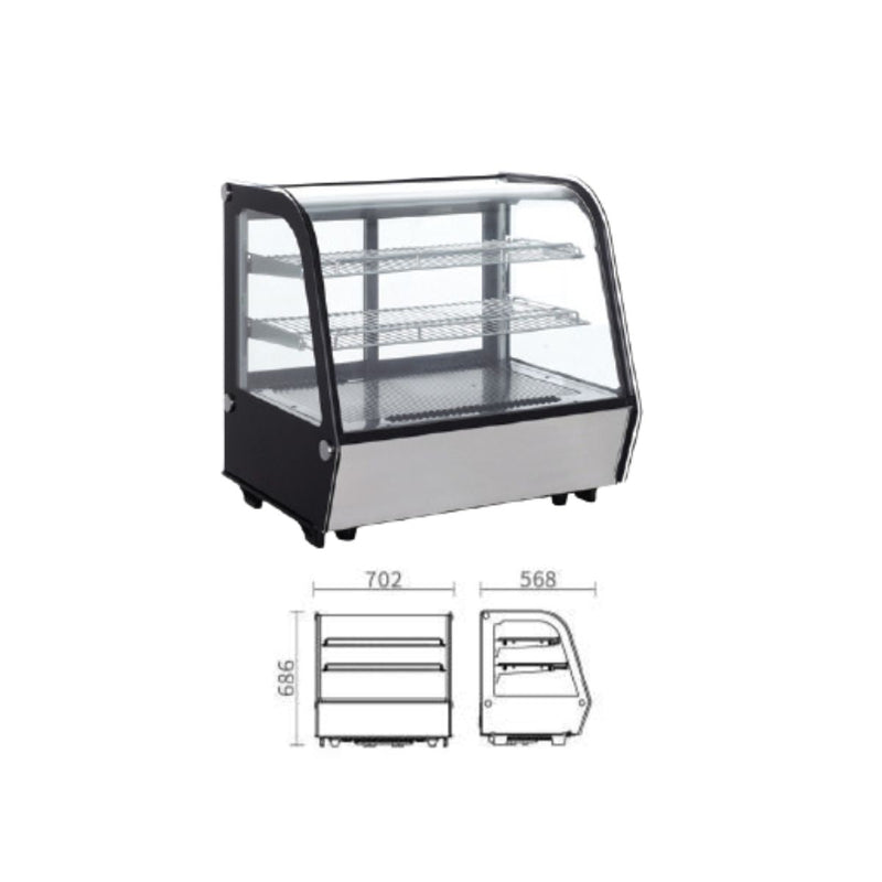 CHILLER Cake Showcase Gea RTW - 120L - 4 GEA OSCARLIVING