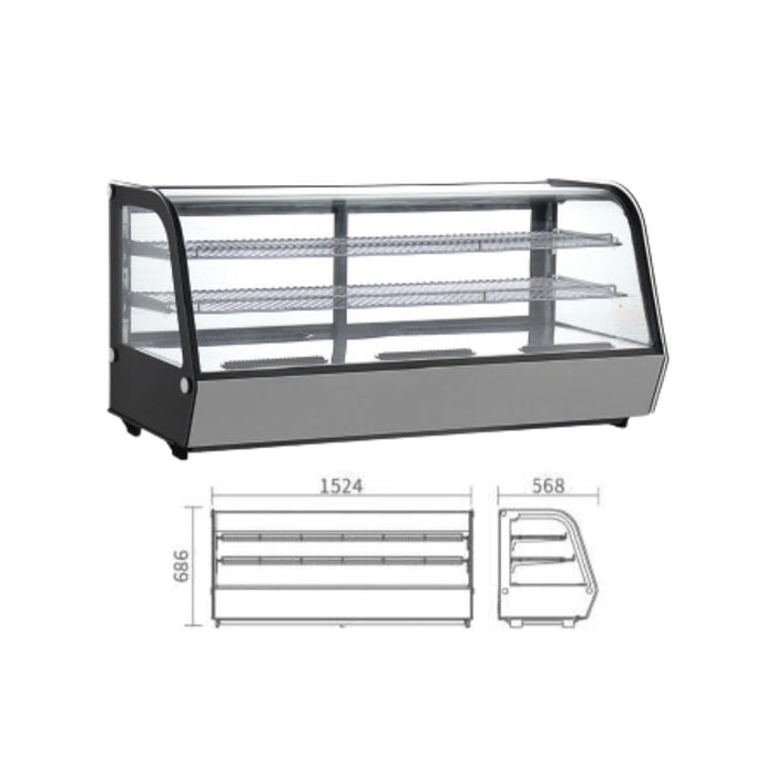 CHILLER Cake Showcase Gea RTW - 252L - 4 GEA OSCARLIVING