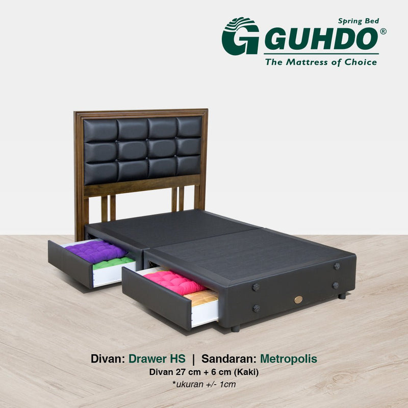 DIVAN ONLY Divan Guhdo Drawer HS Fullset Metropolis GUHDO OSCARLIVING