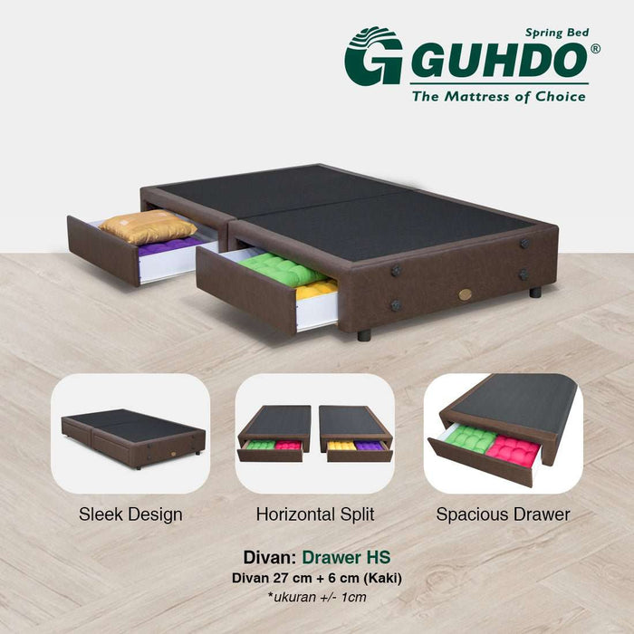 DIVAN ONLY Divan Guhdo Drawer HS (Horizontal Split) GUHDO OSCARLIVING