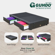 DIVAN ONLY Divan Guhdo Drawer HS (Horizontal Split) GUHDO OSCARLIVING