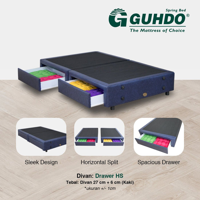 DIVAN ONLY Divan Guhdo Drawer HS (Horizontal Split) GUHDO OSCARLIVING