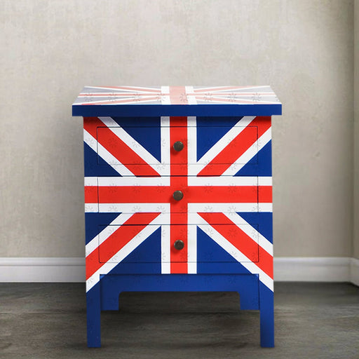 Drawer Cabinet Nakas OLIV Union Jack | Side Table OLIV OSCARLIVING