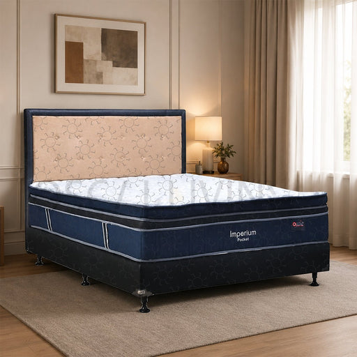 KASUR - SPRINGBED Kasur Springbed Central Imperium Pocket PlushTop | Fullset Queenstown Oreo CENTRAL OSCARLIVING